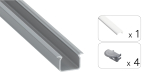 TEKKNI UHRE Set, silver, milky cover, 3 m